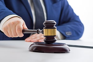 Judge with a gavel